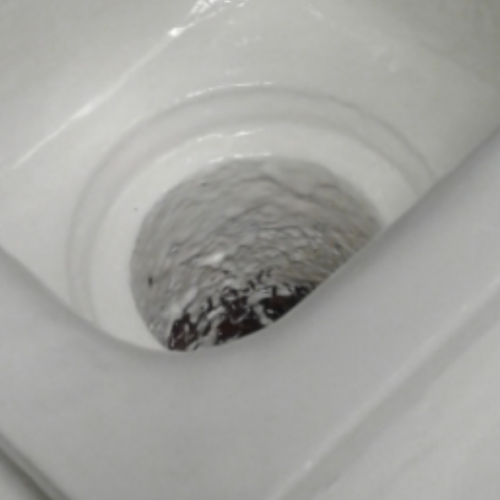 A sink drain with epoxy coating